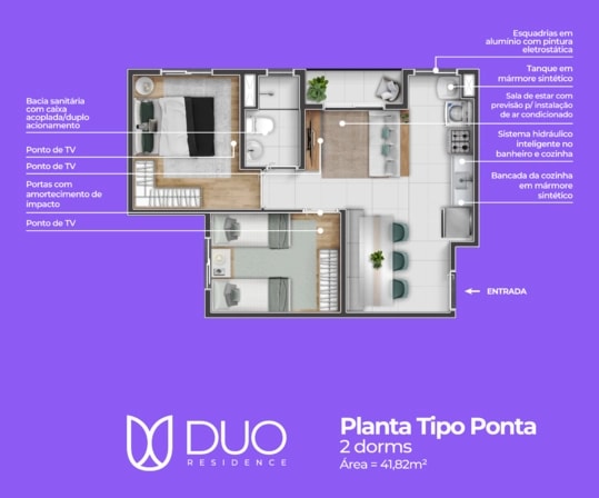 Planta Duo Planta 1 - Duo Residence